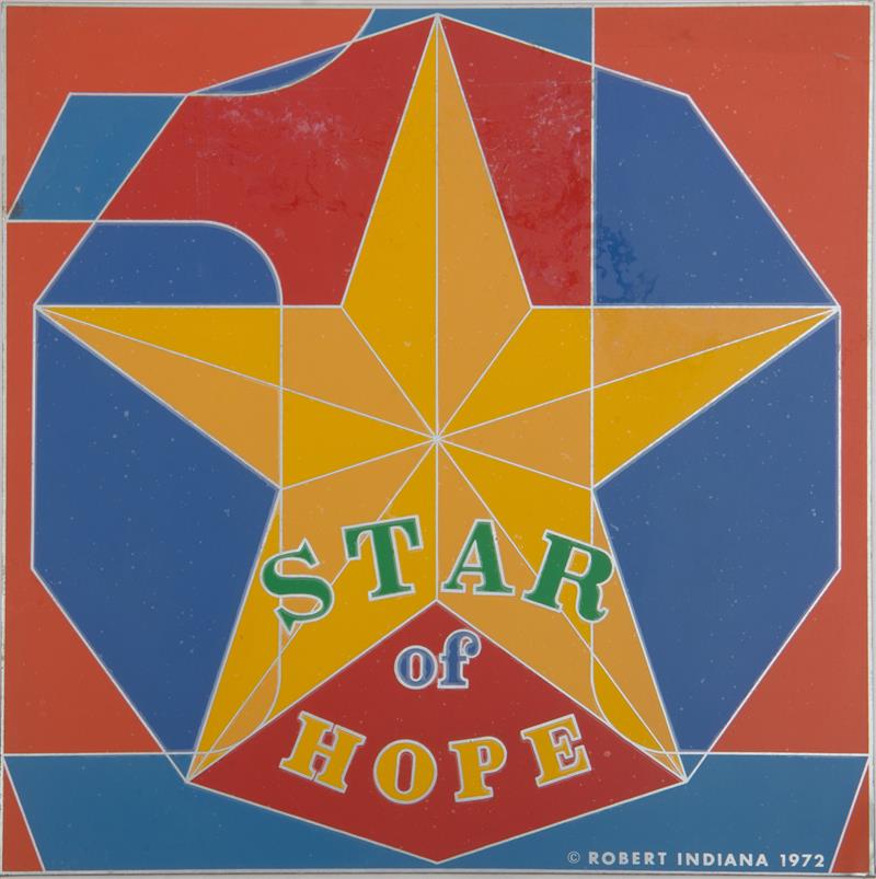 Appraisal: ROBERT INDIANA b STAR OF HOPE TWO PLAQUES Two enamel