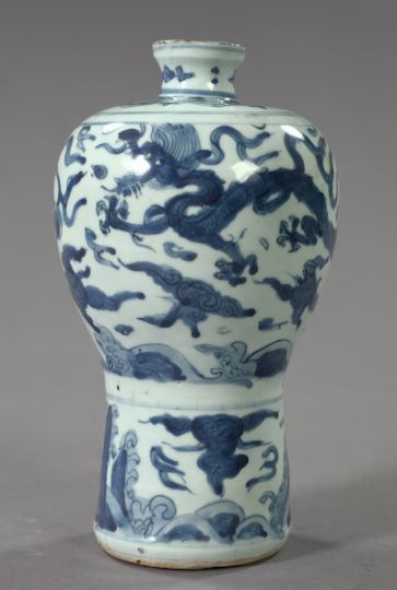 Appraisal: Ch'ien Lung Blue and White Porcelain Vase fourth quarter th