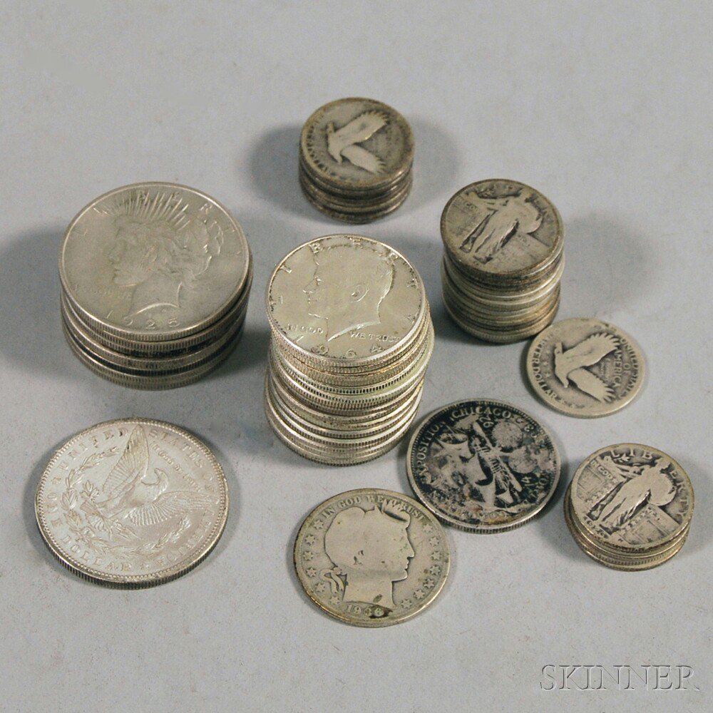 Appraisal: Miscellaneous Group of Silver Coins including approximately seventeen Kennedy half