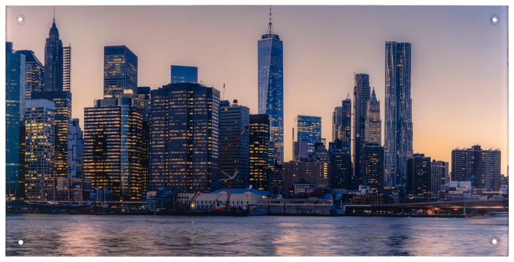 Appraisal: HANNEKE LUIJTING NORWAY CONTEMPORARY FULTON STREET FERRY AT DUSK ACRYLIC