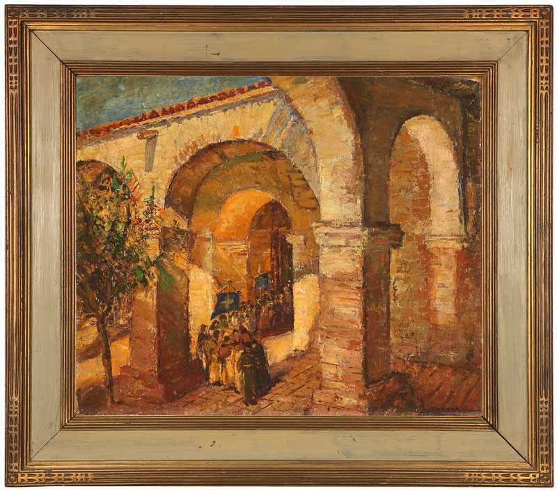 Appraisal: 'Padres at Capistrano'' or ''Procession'' '' H x '' W