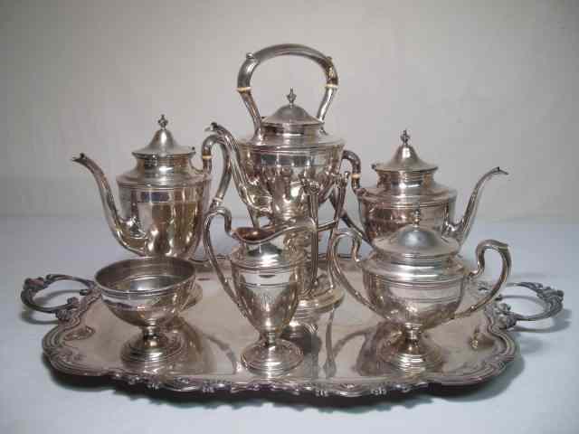 Appraisal: Gorham sterling silver tea coffee service Includes tray tea maker