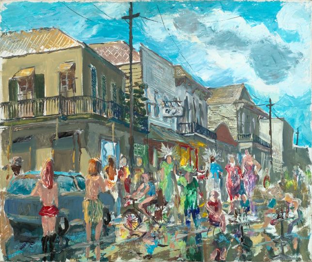 Appraisal: New Orleans School st Century Mardi Gras in the Faubourg