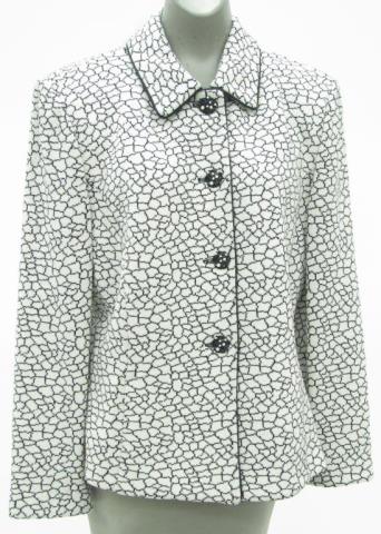 Appraisal: St John by Marie Gray white with black print jacket