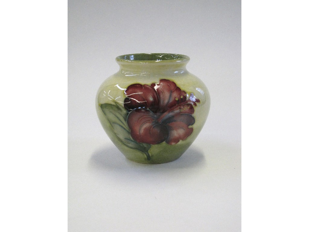 Appraisal: Moorcroft Hibiscus vase with paper label to base