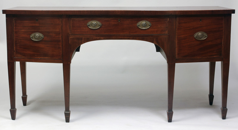 Appraisal: George III Style Inlaid Mahogany Sideboard in x in x