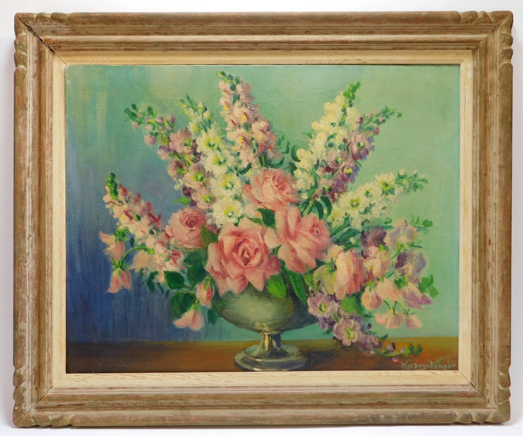 Appraisal: KATHRYN TAYLOR FLORAL STILL LIFE PAINTING United States th CenturyDepicts