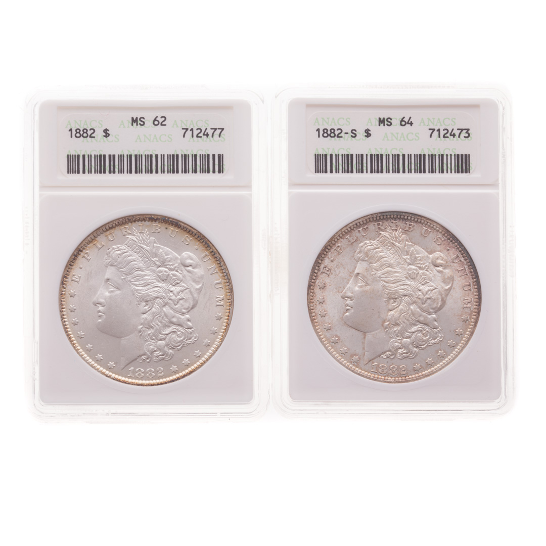 Appraisal: US ANACS MS -S ANACS MS Morgans ANACS MS and