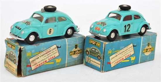 Appraisal: TWO SPOT-ON VOLKSWAGENS one turquoise cream interior grey steering wheel