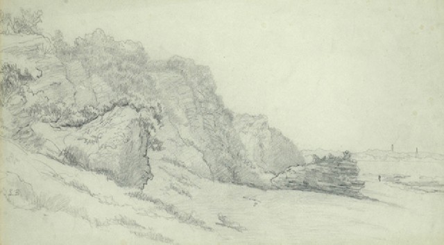 Appraisal: Louis Buvelot - Coastal Landscape pencil initialled 'L B' lower