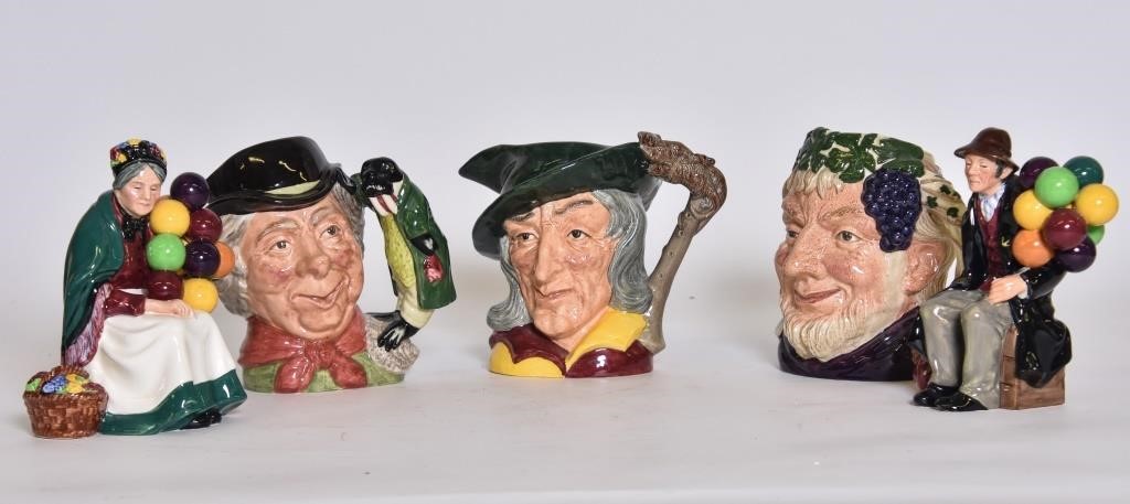 Appraisal: Three Royal Doulton character mugs each h x w together