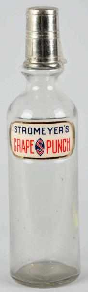 Appraisal: Stromeyer's Grape Punch Syrup Bottle Nice strong label under glass