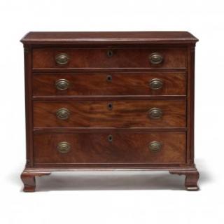 Appraisal: Philadelphia Chippendale Bachelors Chest of Drawers late th century mahogany