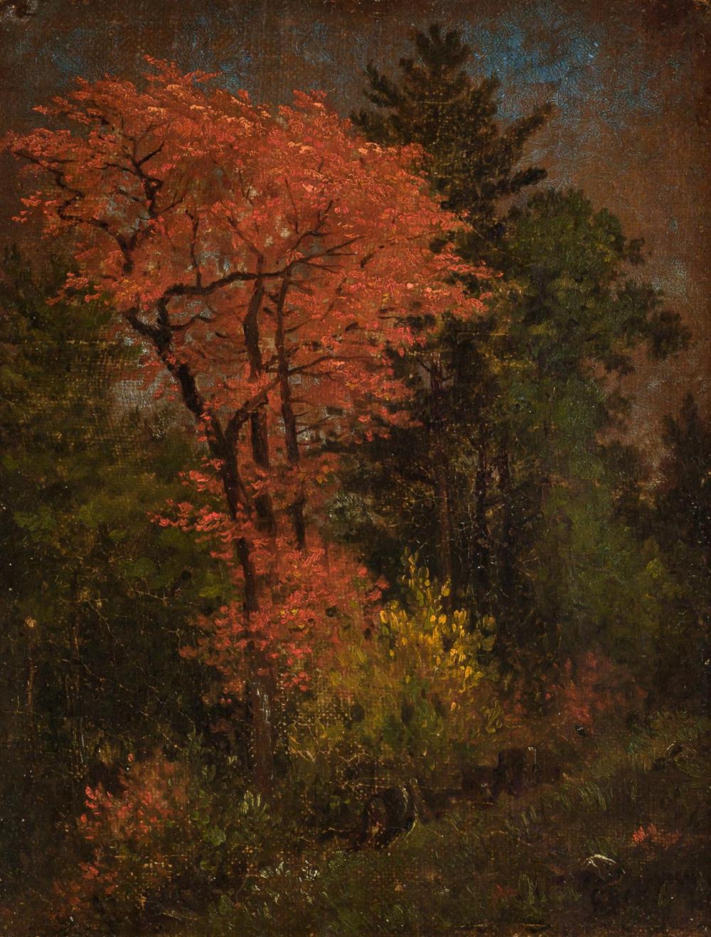 Appraisal: CHARLES PEARSE CRANCH American - Autumn Landscape oil on canvas