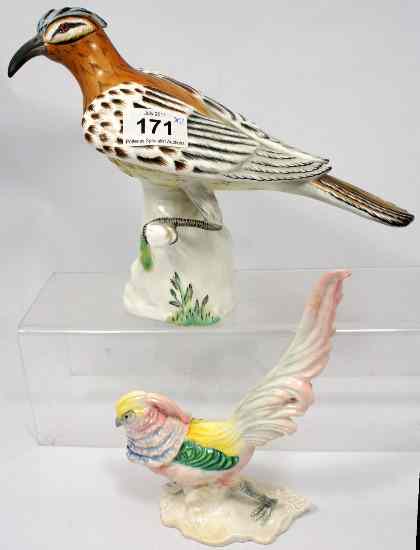 Appraisal: Crown Staffordshire Birds Great Spotted Cuckoo and Exotic Pheasant