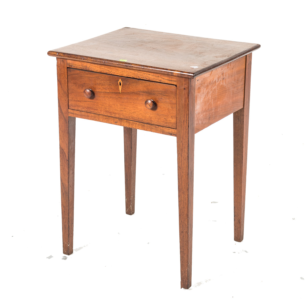 Appraisal: Federal walnut one-drawer stand Maryland or South early th century