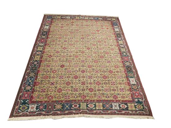 Appraisal: RUG Soumac flat weave cabernet field accents of walnut dark