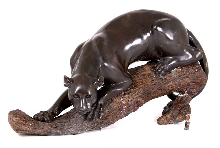 Appraisal: Large Mountain Lion Bronze - Nearly Life Size For your