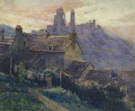 Appraisal: Gerald Fitzgerald - Corfe Castle Dorset watercolour signed dated and