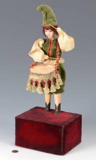 Appraisal: Swiss Automaton Drummer Figure Swiss automaton figure by Reuge depicting