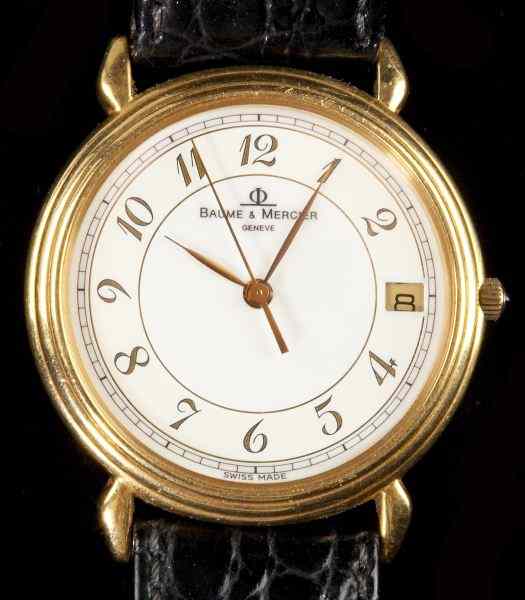 Appraisal: KT Gentleman's Wristwatch Baume Mercierthe white ivory dial with baton