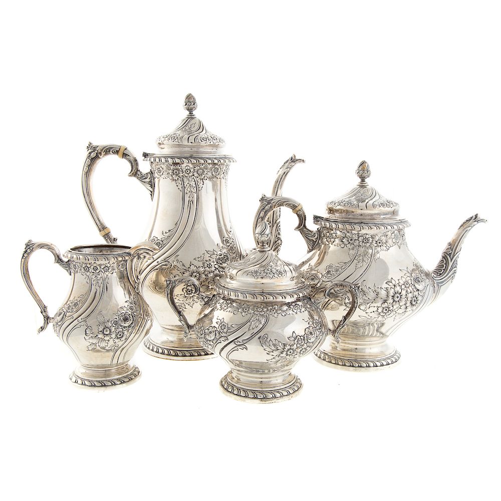 Appraisal: Reed Barton Sterling Devonshire Coffee Set date mark four pieces