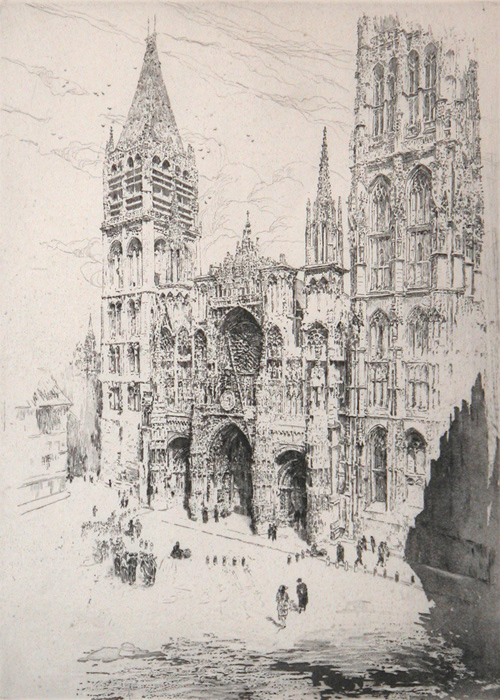 Appraisal: Cathedral De Rouen LeRiche Henri French born etching x inches