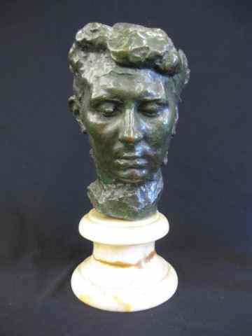 Appraisal: Auguste Rodin Bronze Bust of a Young Man famous French