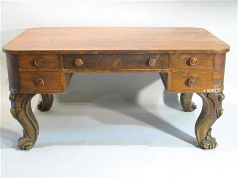 Appraisal: VICTORIAN ROSEWOOD DESK Previously a piano case - h w