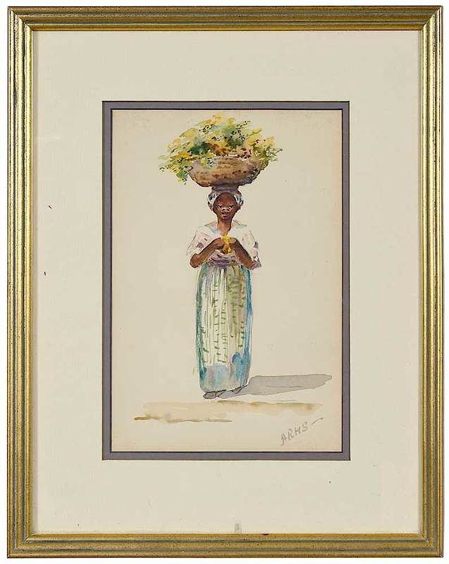 Appraisal: Alice Ravenel Huger Smith Charleston South Carolina - Flower Seller