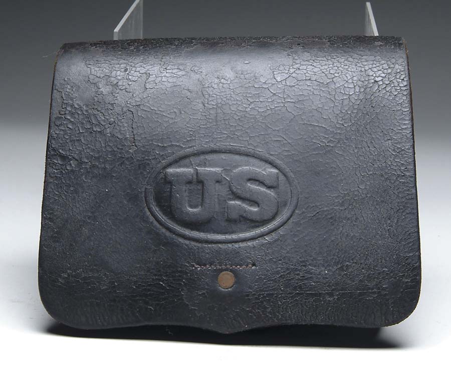 Appraisal: US CIVIL WAR CARTRIDGE BOX AND SLING Box has embossed