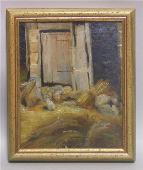 Appraisal: D HAMILTON BRITISH TH CENTURY BARN DOOR Oil on canvas