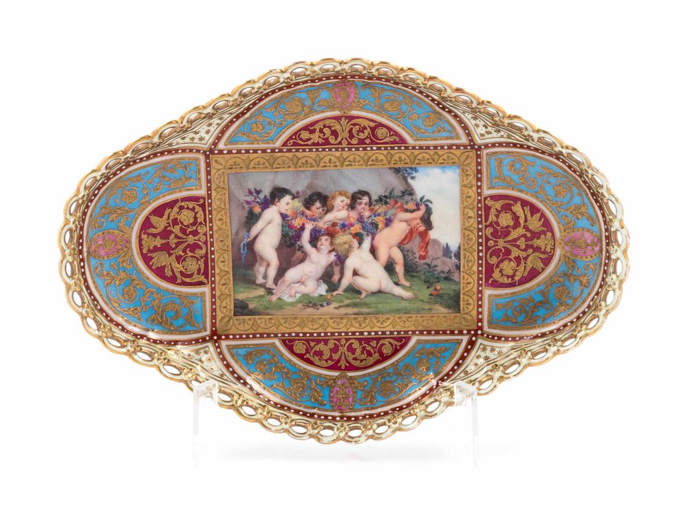 Appraisal: A Berlin K P M Painted and Parcel Gilt Porcelain