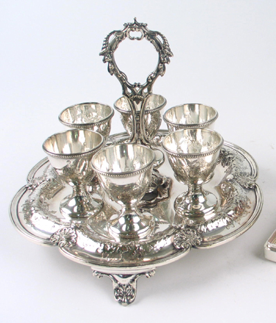 Appraisal: A BRITISH ELKINGTON CO QUALITY ELECTROPLATED SILVER VODKA SET having