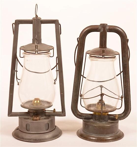 Appraisal: Two Railroad Lanterns Two Railroad Lanterns st C T Ham