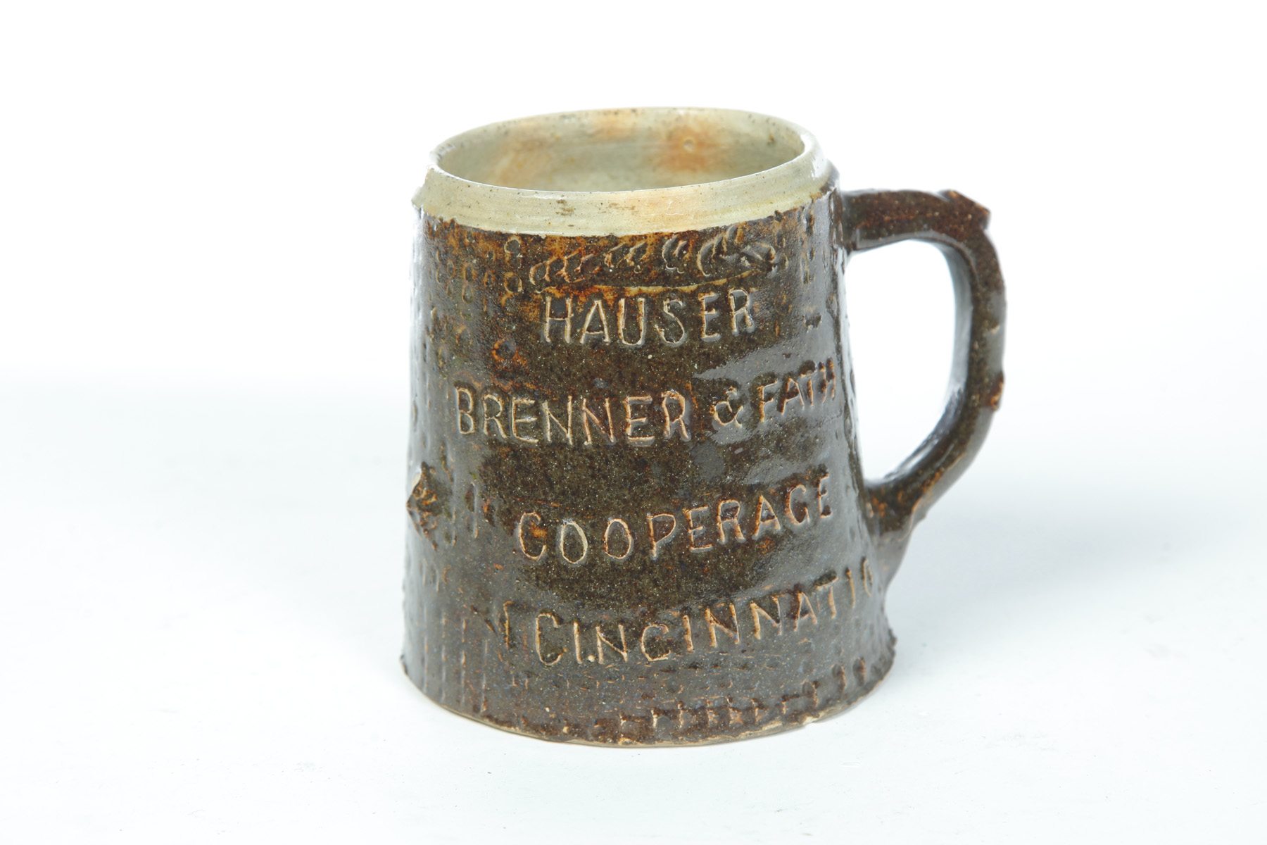 Appraisal: OHIO POTTERY MUG HAUSER BRENNER FATH Late th century yellow