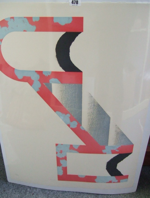 Appraisal: Kumi Sugai - Composition A Colour screenprint signed and numbered