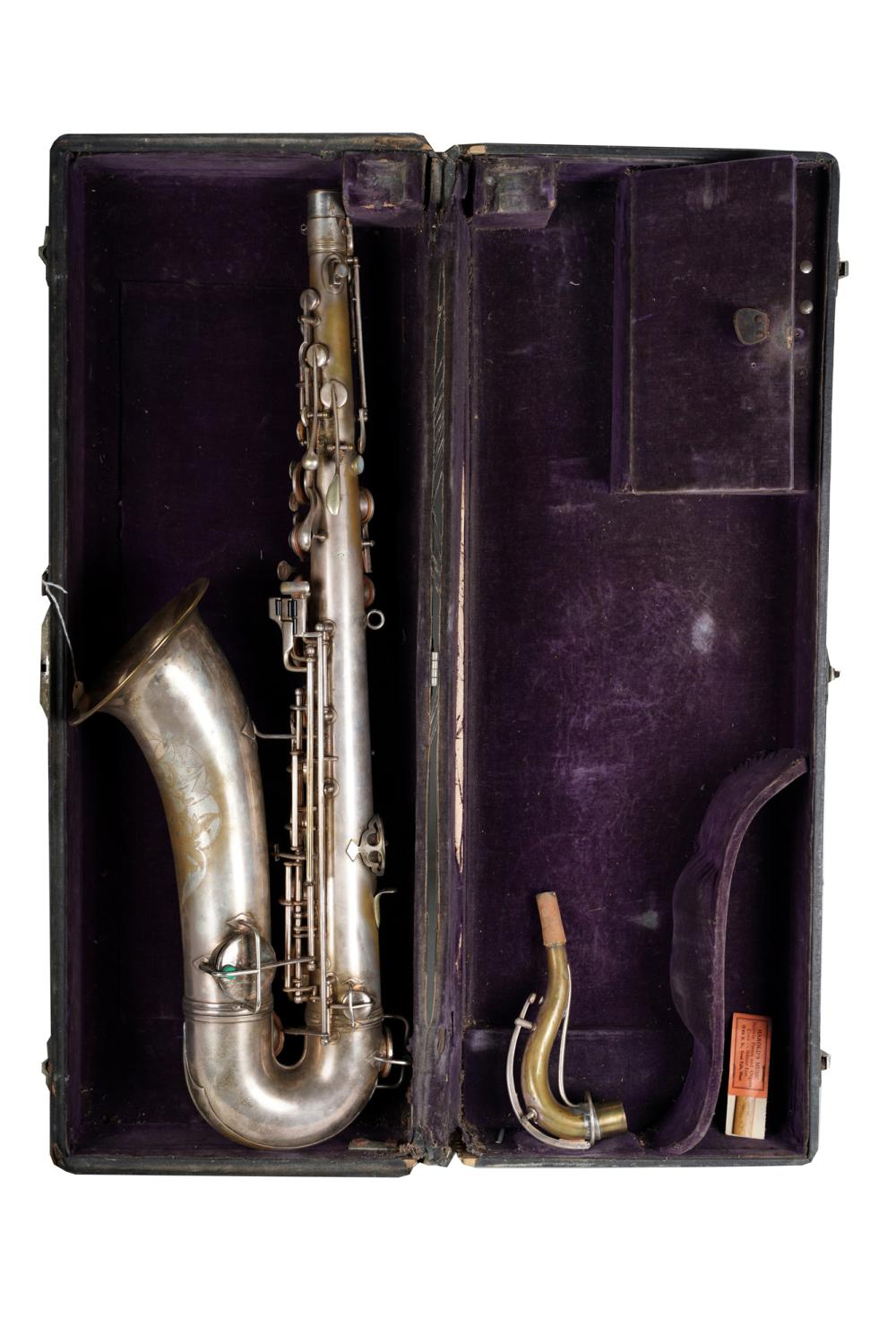 Appraisal: C F CONN SAXOPHONEcirca in fitted case Condition with wear