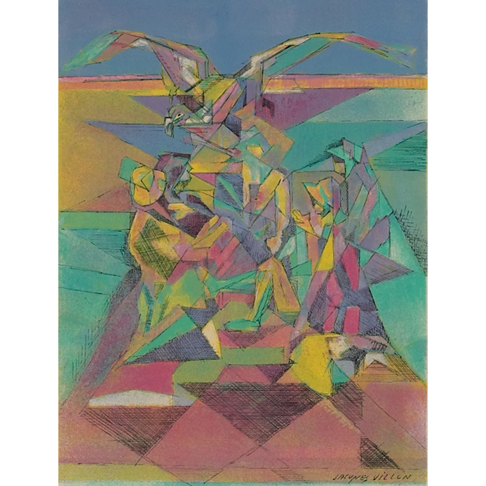 Appraisal: Jacques Villon French - ''Figures and Eagle '' c color