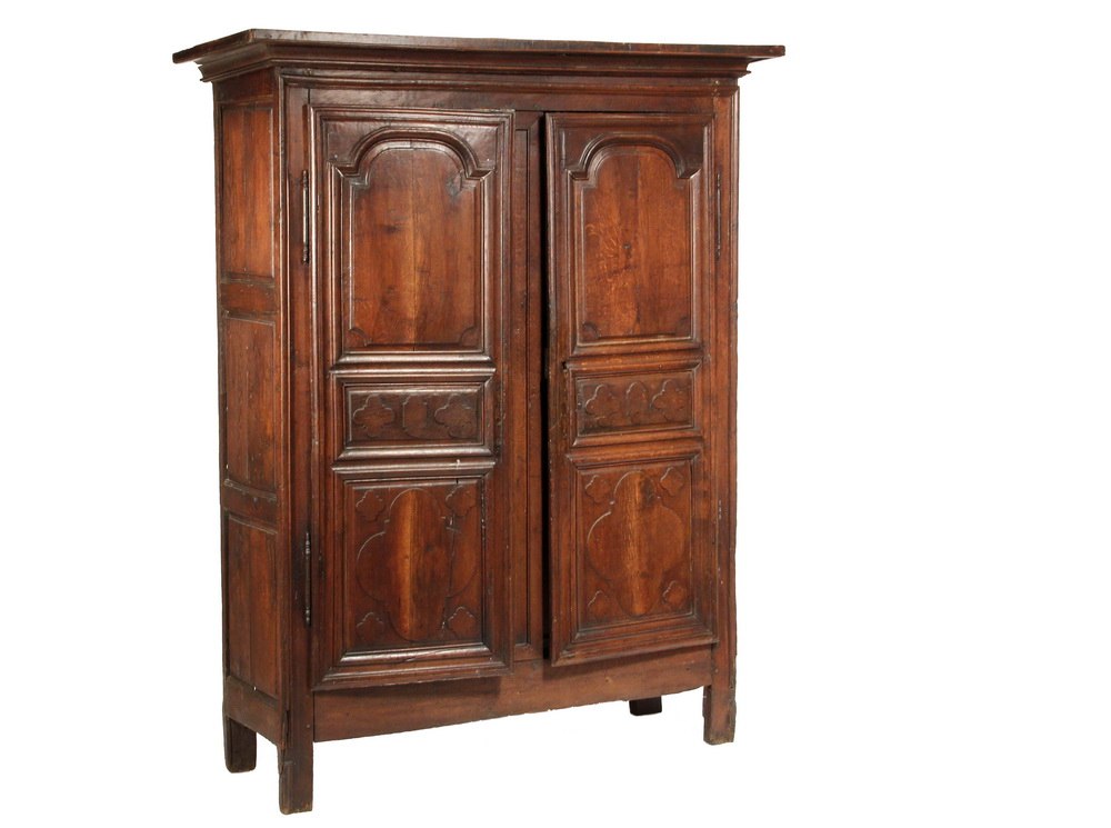 Appraisal: PROVINCIAL FRENCH CUPBOARD - th c Two-Door Cupboard in walnut