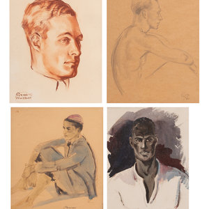 Appraisal: Porter Woodruff American th Century A Group of Four Portraits