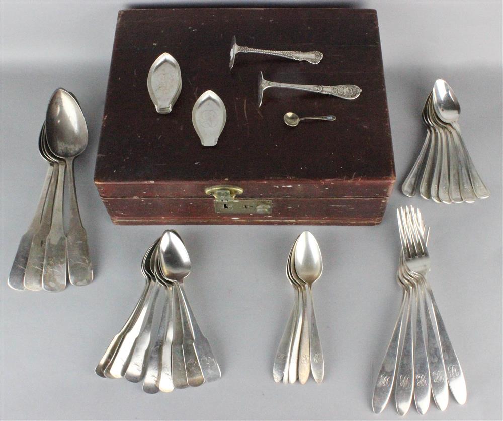 Appraisal: GROUP OF ASSORTED SILVER FLATWARE including Gorham Old French pattern