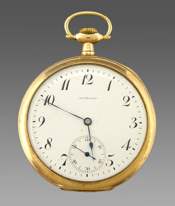 Appraisal: HOWARD OPENFACE POCKET WATCH Gold filled case approx size jewel