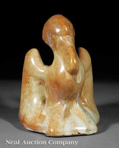 Appraisal: A Shearwater Art Pottery Cast Pelican Figure c cast by