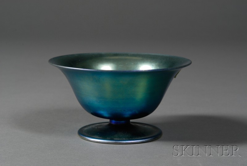 Appraisal: Steuben Blue Aurene Bowl Art glass Corning New York early