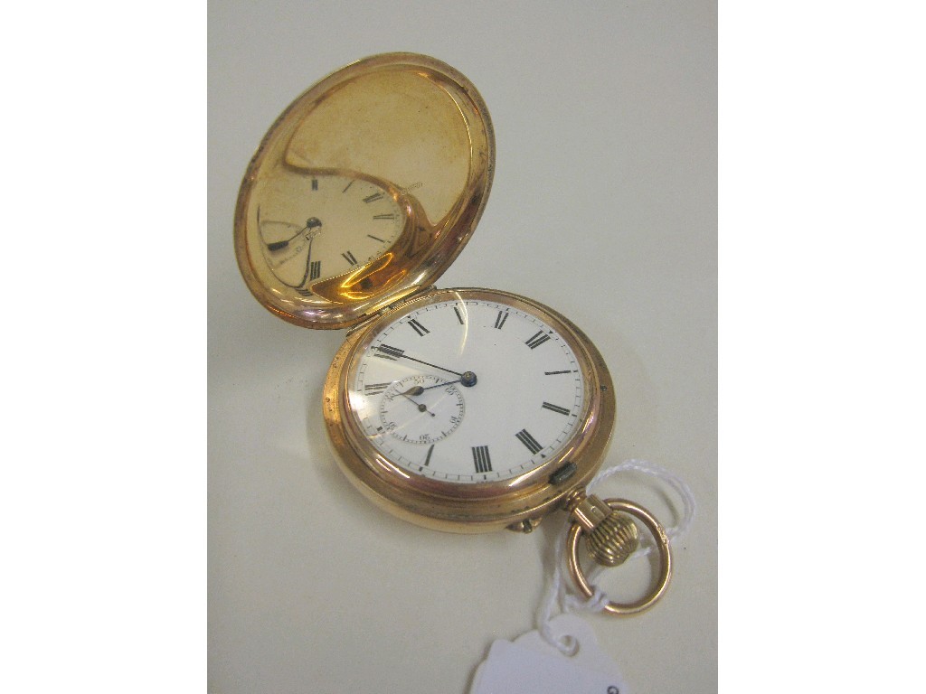 Appraisal: Nine carat gold cased pocket watch hallmarked Birmingham