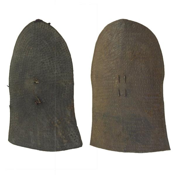 Appraisal: TWO KIRDI SHIELDS CAMEROON One of rhinocerous hide and one