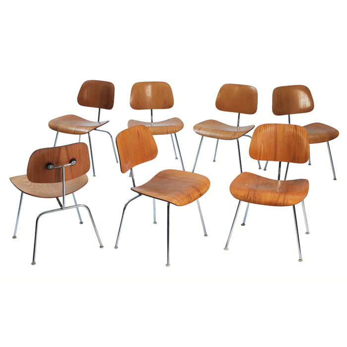 Appraisal: Charles and Ray Eames DCMs by Herman Miller set of