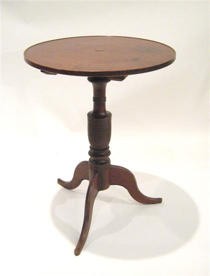 Appraisal: Late Federal cherry candlestand th century With round top above