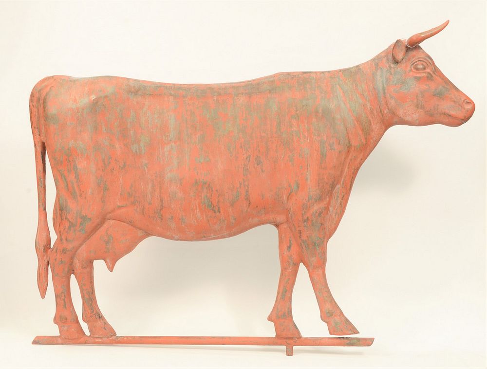 Appraisal: Cow Copper Full Bodied Weathervane with zinc head and horns